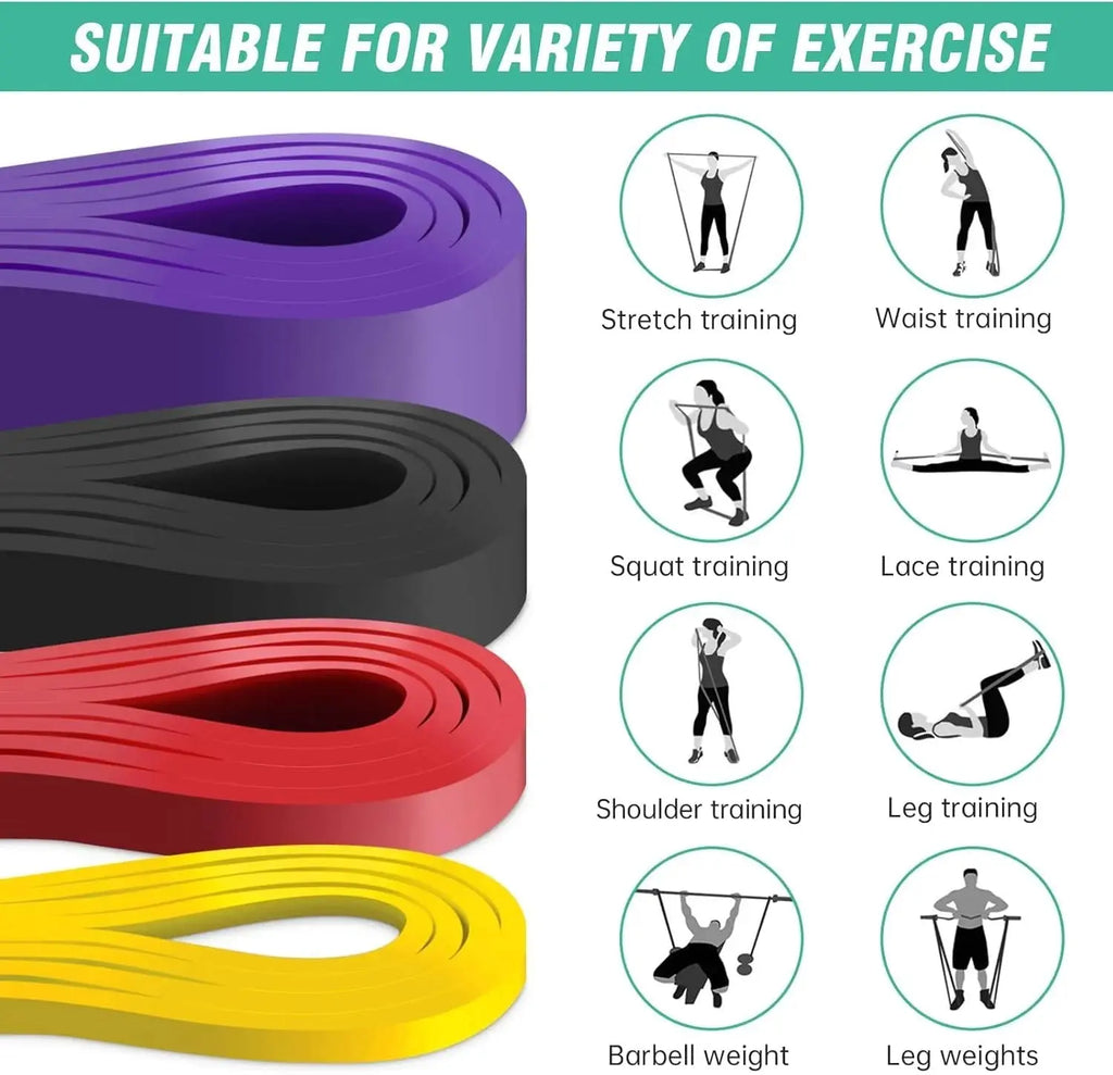 7 Levels Heavy-Duty Resistance Band Agility Training Workout Gym Equipment Yoga Pilates Accessories Rubber Band Home Gym FG Flow